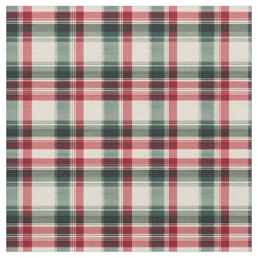 Tissu Plat rouge, vert et beige (Fermer)