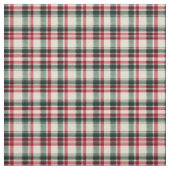 Tissu Plat rouge, vert et beige (Échantillon)