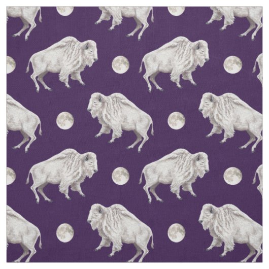 Tissu Pleine lune blanche de blanc de Buffalo (Échantillon)
