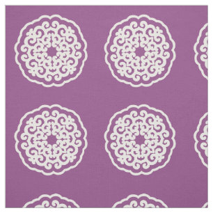 Tissu Plum Asian Moods Mandalla ~ petit motif