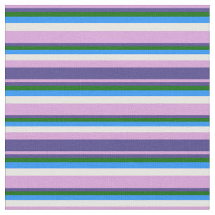 Tissu Plum, bleu ardoise foncé, vert foncé, bleu & blanc