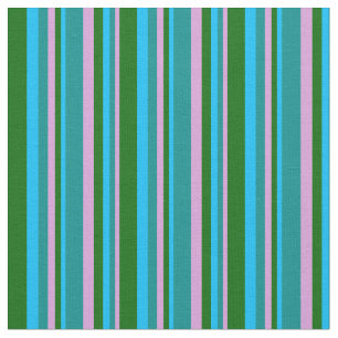 Tissu Plum, cyan foncé, bleu ciel profond et vert foncé