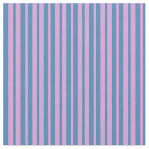 Tissu Plum et Motif bleu rayé/lin