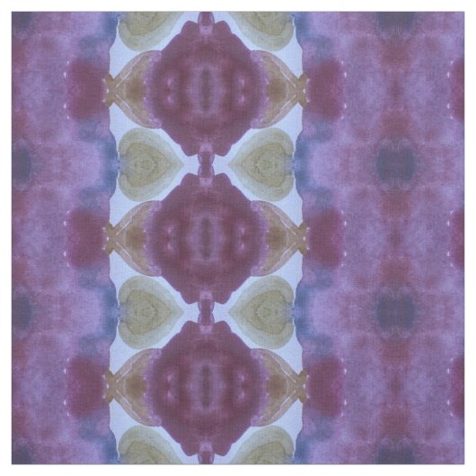 Tissu Plum pourpre foncé et vert olive (Échantillon)