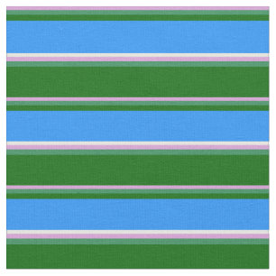 Tissu Plum, vert mer, vert foncé, bleu et blanc