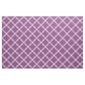 Tissu Plum Violet, Blanc Fantastique Quatrefoil Marocain (Fat Quarter)