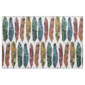 Tissu plumes d'arc-en-ciel de boho (Fat Quarter)