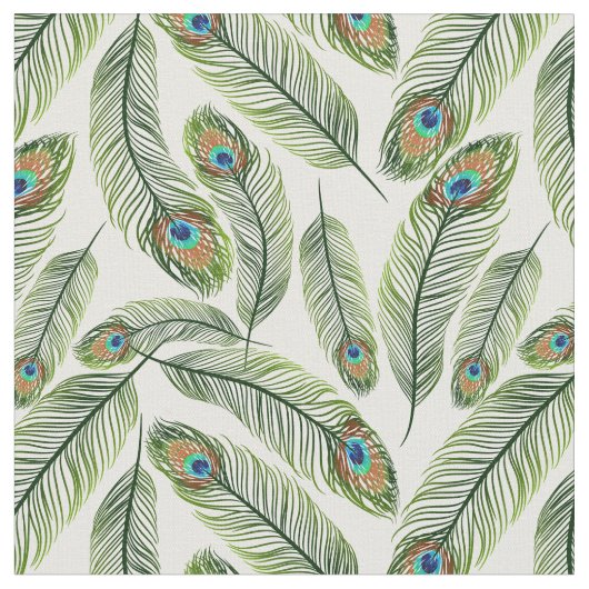 Tissu Plumes de paon (Fermer)