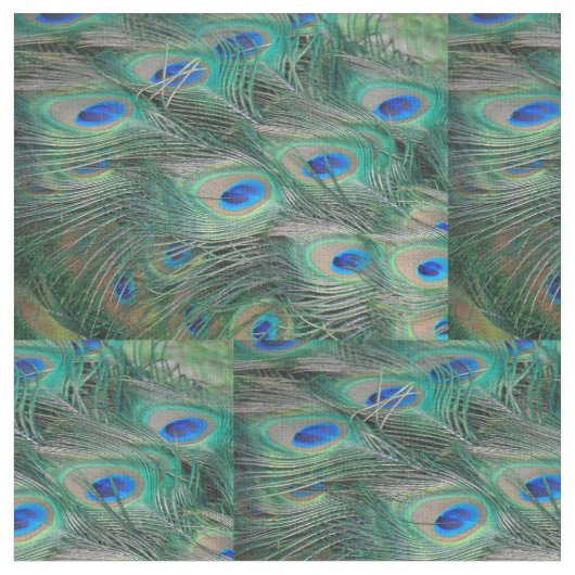 Tissu Plumes de paon (Fermer)