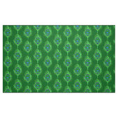 Tissu Plumes de paon, vert de chaux sur le vert vert (Fat Quarter)