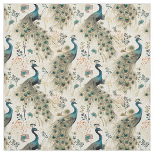 Tissu Plumes d'Imaginaire : Whimsy Peacock