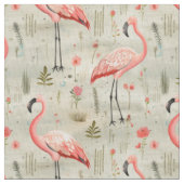 Tissu Plumes et parfum : Flamant rose Whimsy (fermé)