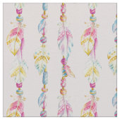 Tissu Plumes et perles étoffe d'aquarelle (Détail)