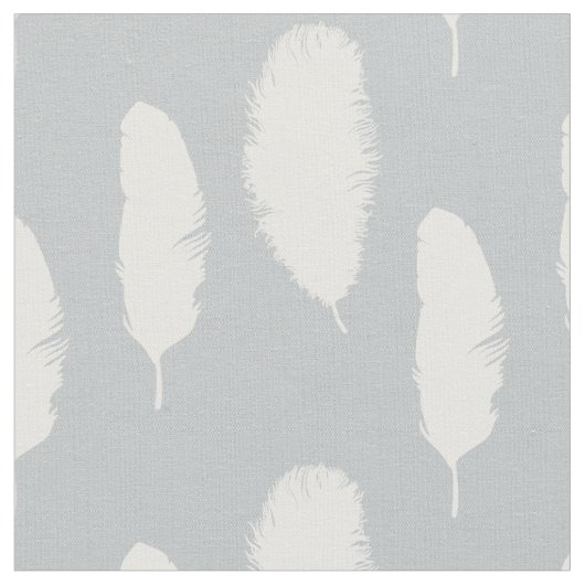 Tissu Plumes grises et blanches (Fermer)