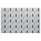 Tissu Plumes grises et noires (Fat Quarter)