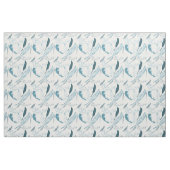 Tissu Plumes turquoises (Fat Quarter)