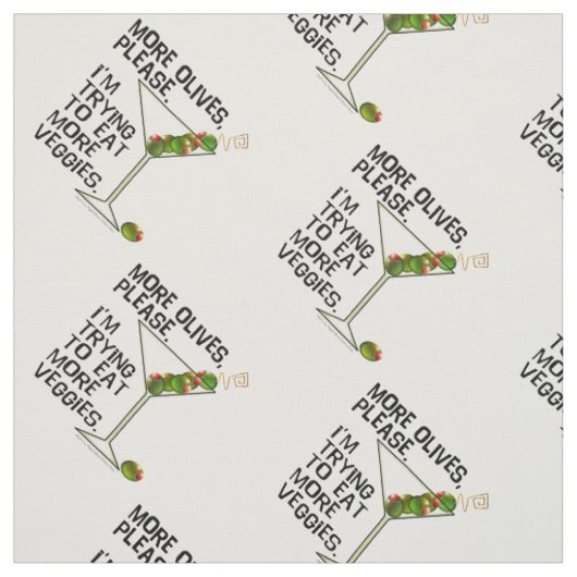 TISSU - Plus d'Olives. Manger des Légumes ! (Échantillon)
