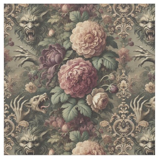 Tissu Plus fort que les fleurs - Carrelage classique got (Fermer)