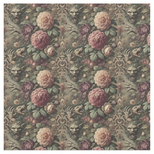 Tissu Plus fort que les fleurs - Carrelage Gothique (Fermer)