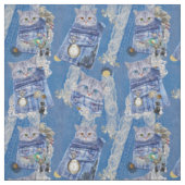 Tissu Poches et chatons magiques Denim (Échantillon)