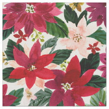 POINSETTIA ABONDANCE Rouge Vacances Aquarelle Flor