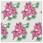 Tissu Poinsettia Rose (Échantillon)