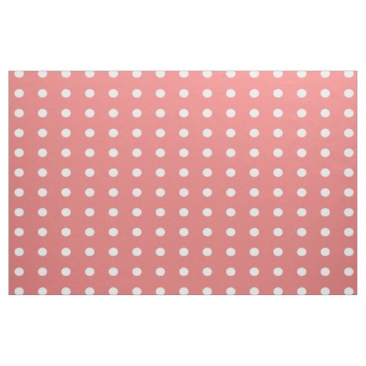 Tissu Point de polka de corail (Yard)