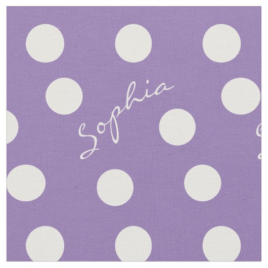 Tissu Point de polka pourpre nommé fait sur commande de (Fermer)