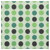Tissu Point Polka vert et noir (Échantillon)