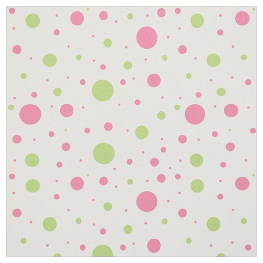Tissu Pointe rose vert Polka Conception géométrique (Échantillon)