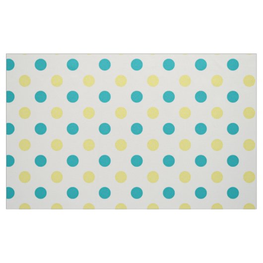Tissu pointillé Polka/Turquoise et jaune (Fat Quarter)
