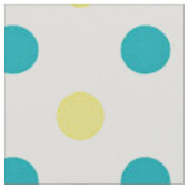 Tissu pointillé Polka/Turquoise et jaune (Détail)