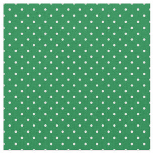 Tissu Points blancs motif vert de Noël pour enfants