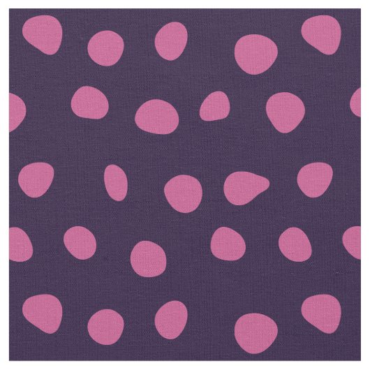 Tissu Points blancs roses sur violet (Fermer)