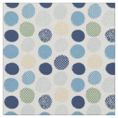 Tissu Points bleus Cercles verts bleus Boyish Messy (Détail)