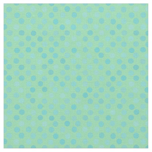 Tissu points bleus, verts, turquoise clair et aigue-mari (Fermer)