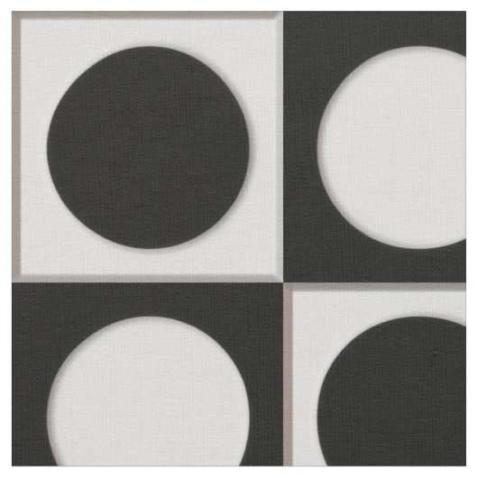 Tissu Points & Carrés / noir blanc + vos idées (Fermer)