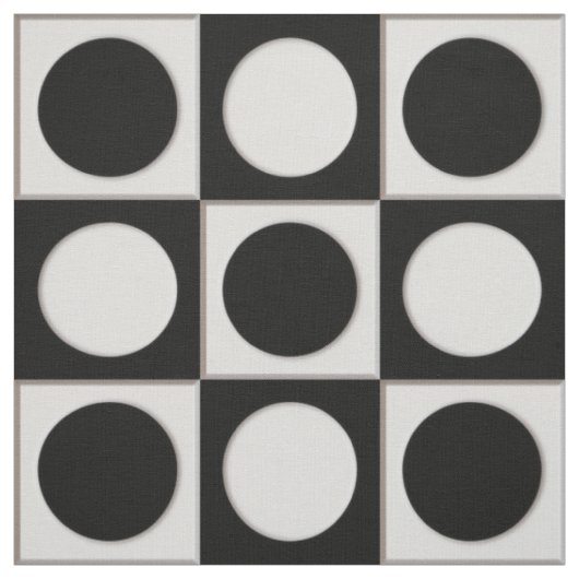 Tissu Points & Carrés / noir blanc + vos idées (Échantillon)