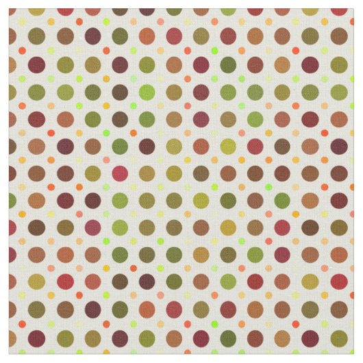 Tissu points colorés d'automne (Fermer)