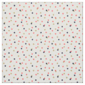 Tissu Points Confetti d'or et de corail de la Marine (Échantillon)