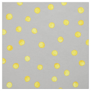 Tissu Points Confetti Jaunes Et Gris