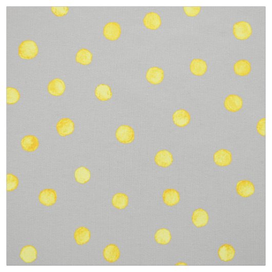 Tissu Points Confetti Jaunes Et Gris (Échantillon)