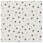 Tissu Points Confetti Noir Rose et Or (Fermer)