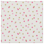 Tissu Points Confetti rose et or (Fermer)