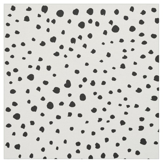 Tissu Points dalmatiens, Points dalmatiens, Noir et Blan (Échantillon)