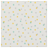 Tissu Points d'aqua gris et de confetti jaune (Fermer)