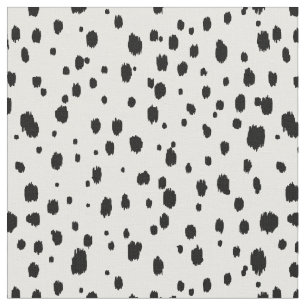 Tissu Points écartés Ikat noir et blanc