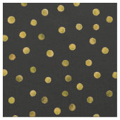 Tissu Points élégants de confettis de noir et de feuille (Fermer)