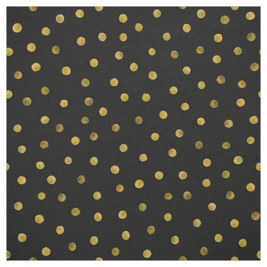Tissu Points élégants de confettis de noir et de feuille (Échantillon)