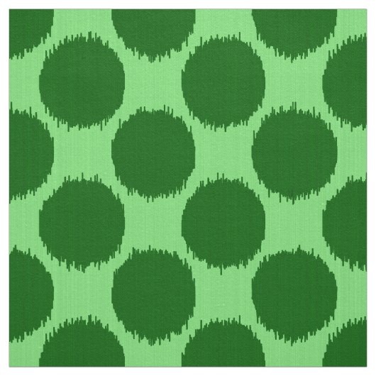 Tissu Points géants d'Ikat, chaux et vert vert (Échantillon)